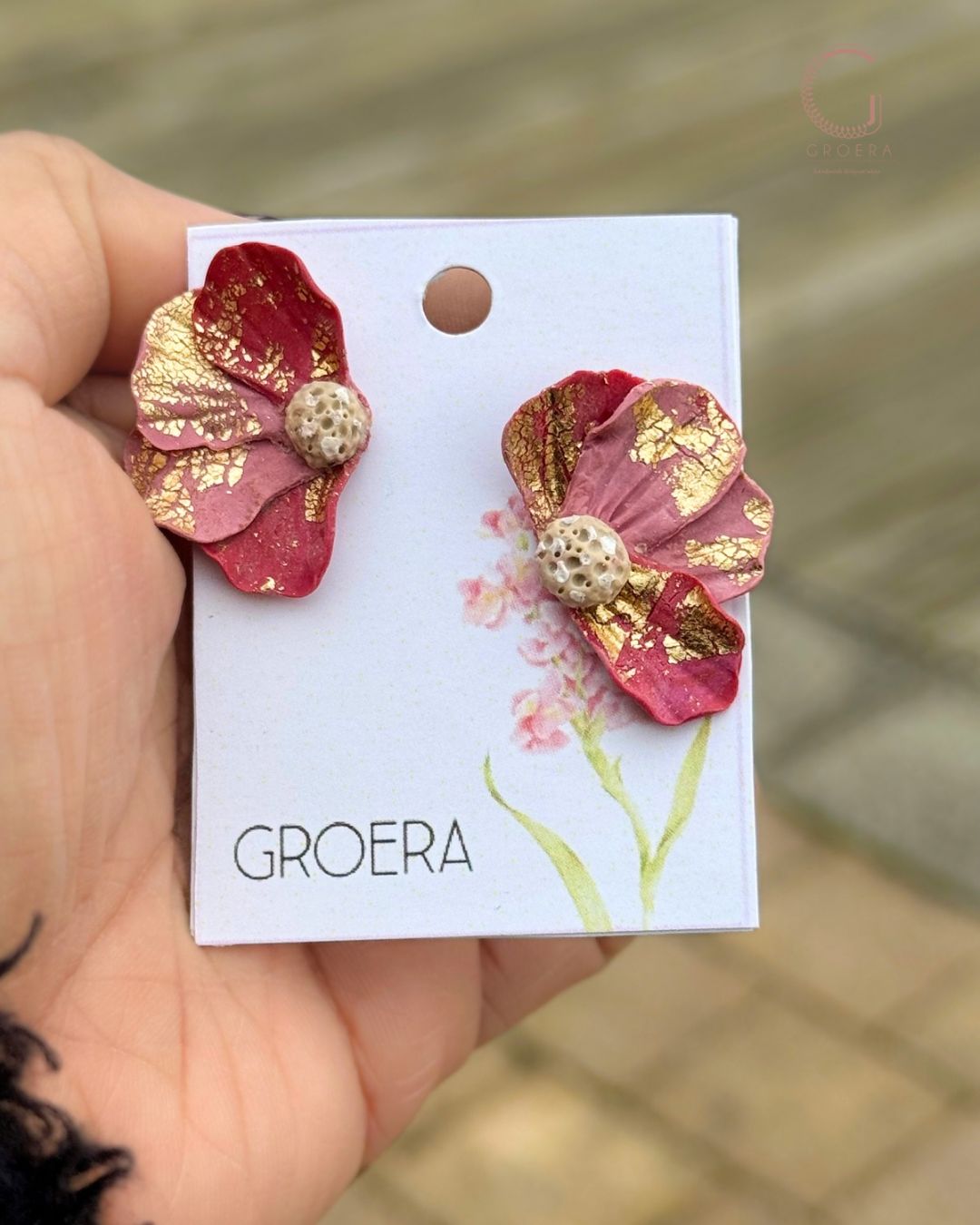 Polymer Clay Earrings - Petal Symphony