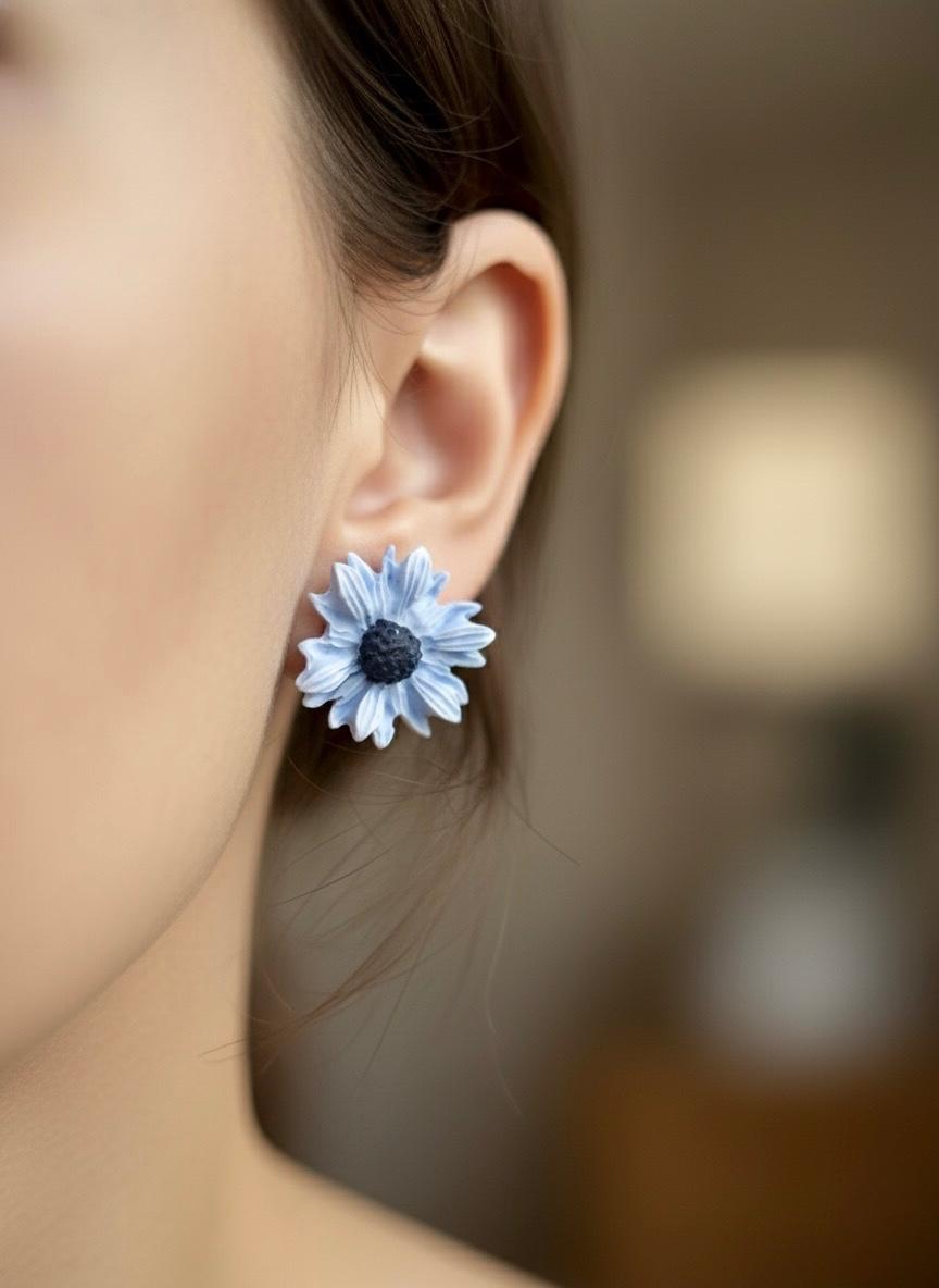 Cornflower Blossom studs