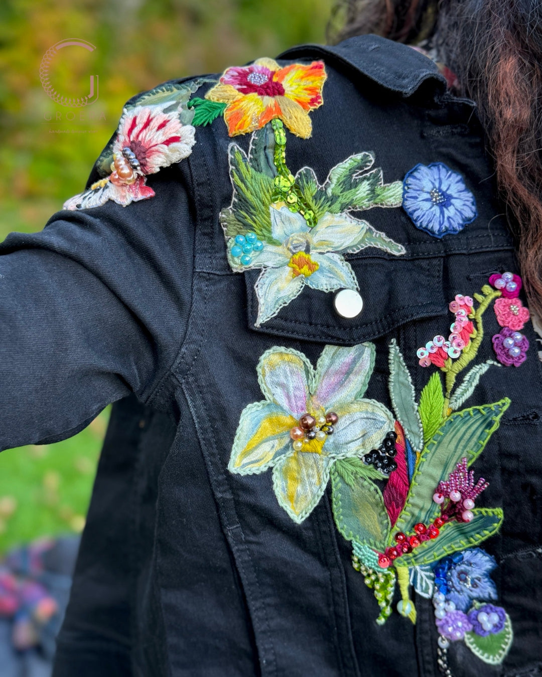 Hand Embroidered and Hand-Painted Pre-Owned Jacket