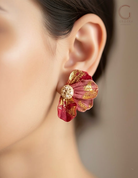 Polymer Clay Earrings - Petal Symphony