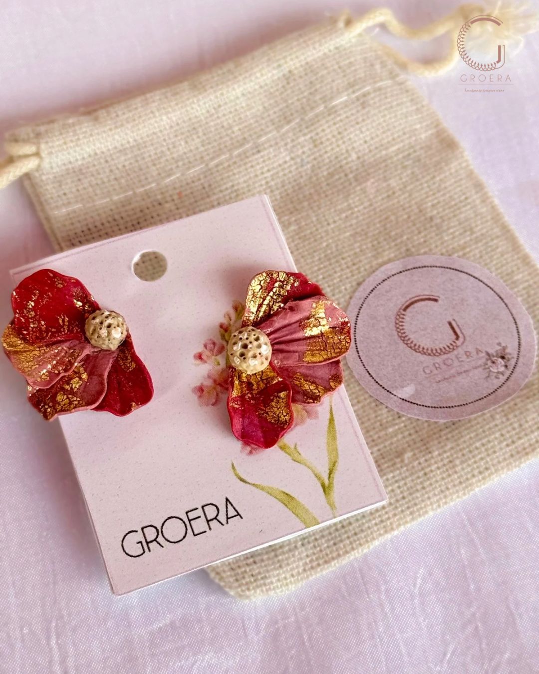 Polymer Clay Earrings - Petal Symphony