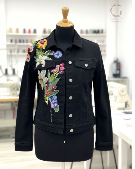 Hand Embroidered and Hand-Painted Pre-Owned Jacket