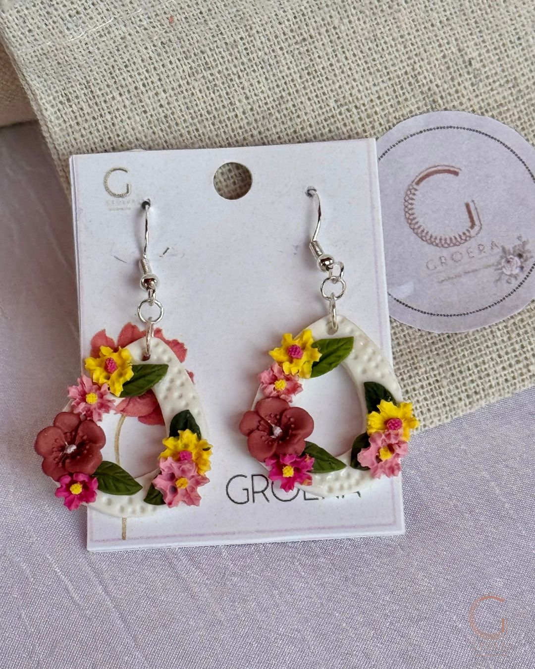 Handmade with polymer clay earrings